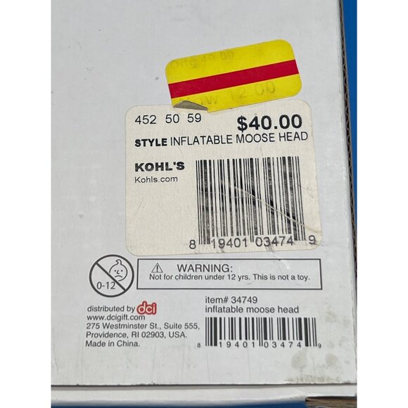 Inflatable Moose Head Wall Decor Durable Vinyl Home Decoration - Picture 6 of 6